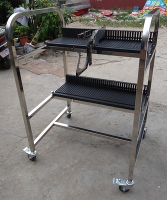 Chariot de stockage Fuji NXT à double couche en acier inoxydable