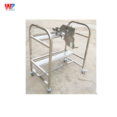 PANASERT CM402 CM602 SMT Chariots d'alimentation en acier inoxydable de couleur argentée
